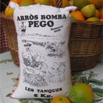 Fabric bag 5 Kg bomba rice les Tanques from natural park marjal Pego-Oliva.